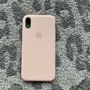 iPhone X silicone case - pink sand